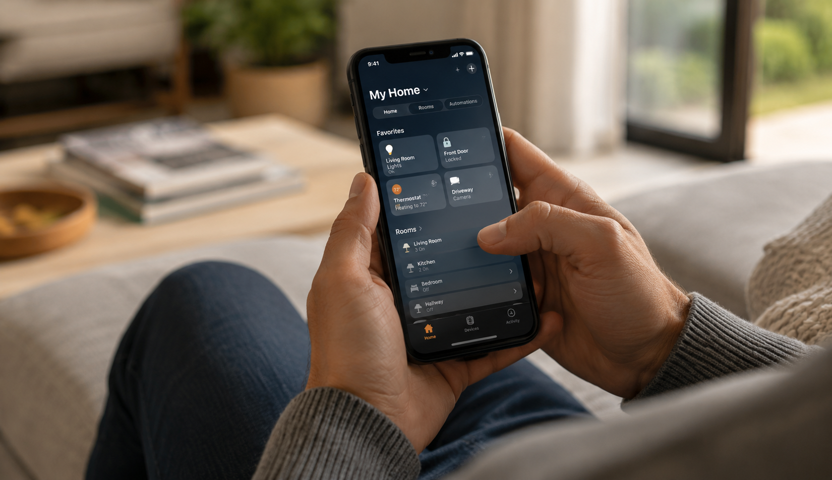 Smart home app on phone